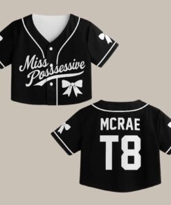 Tate Mcrae T8 Croptop Jersey, Tate Concert Clothes, T8 Mcrae Jersey, Tate Mcrae Tshirt, Black Jersey