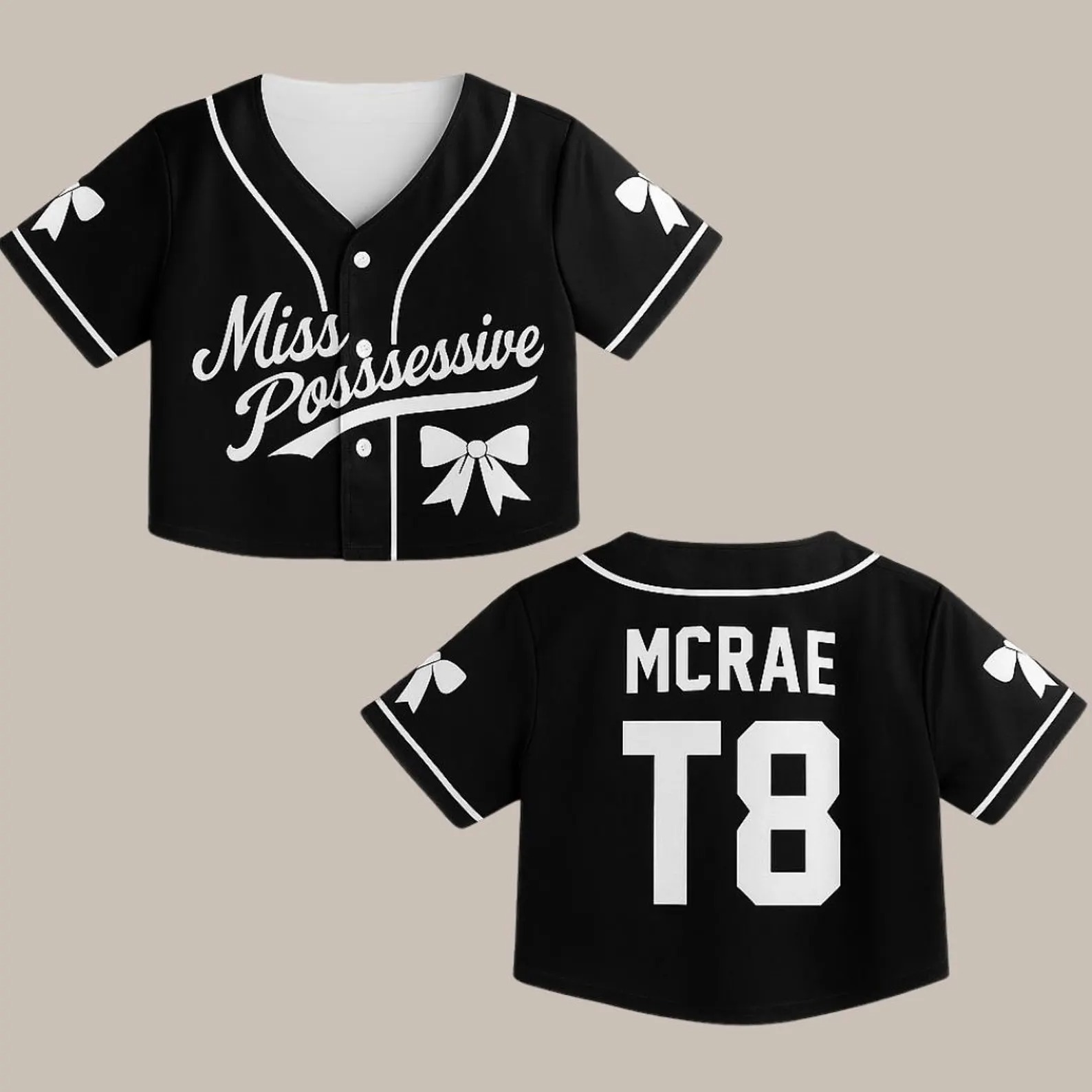 Tate Mcrae T8 Croptop Jersey, Tate Concert Clothes, T8 Mcrae Jersey, Tate Mcrae Tshirt, Black Jersey