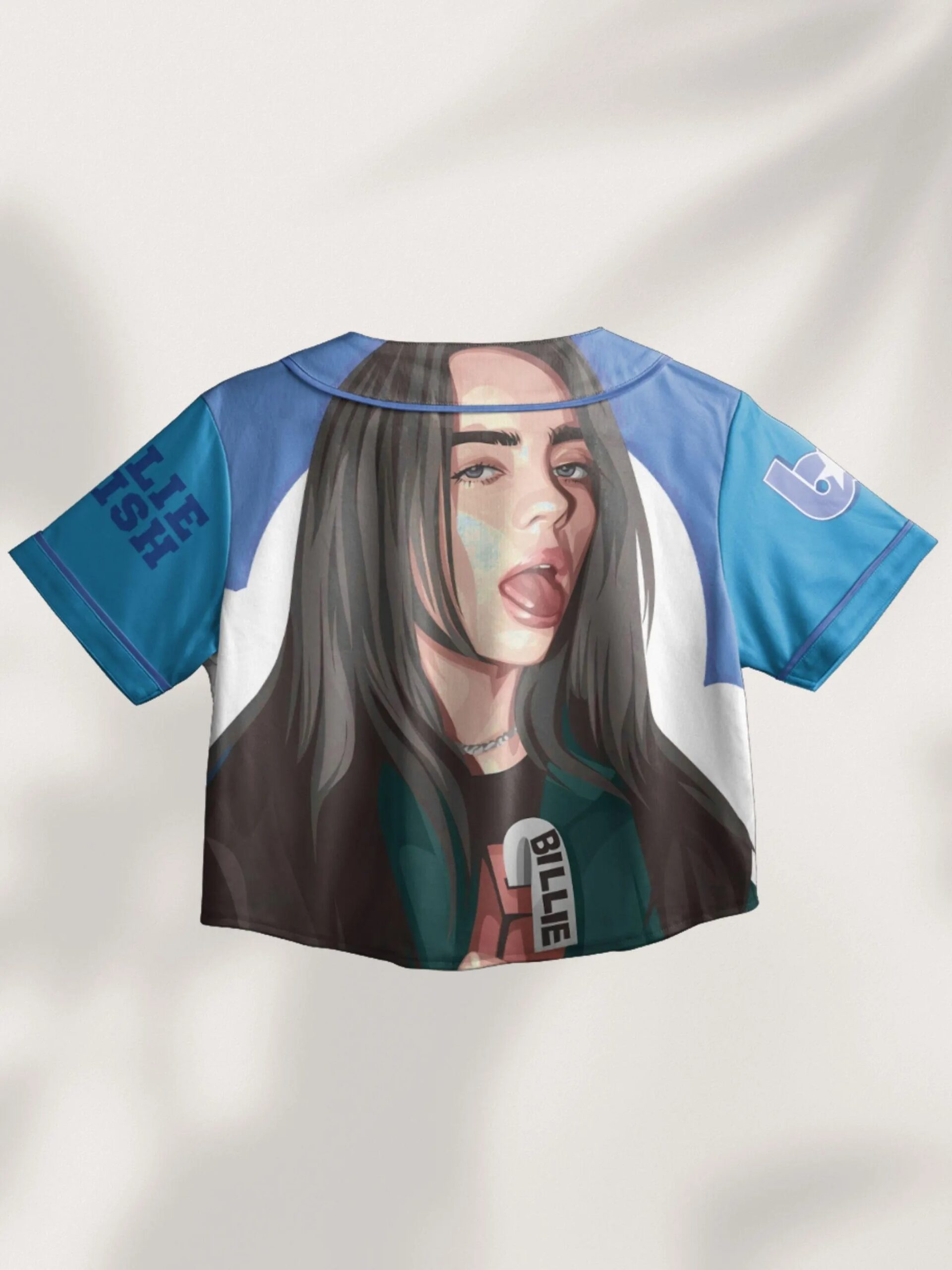 Billie Eilish Crop Top Baseball Jersey: Hit Me Hard and Soft Concert Outfit - Image 3