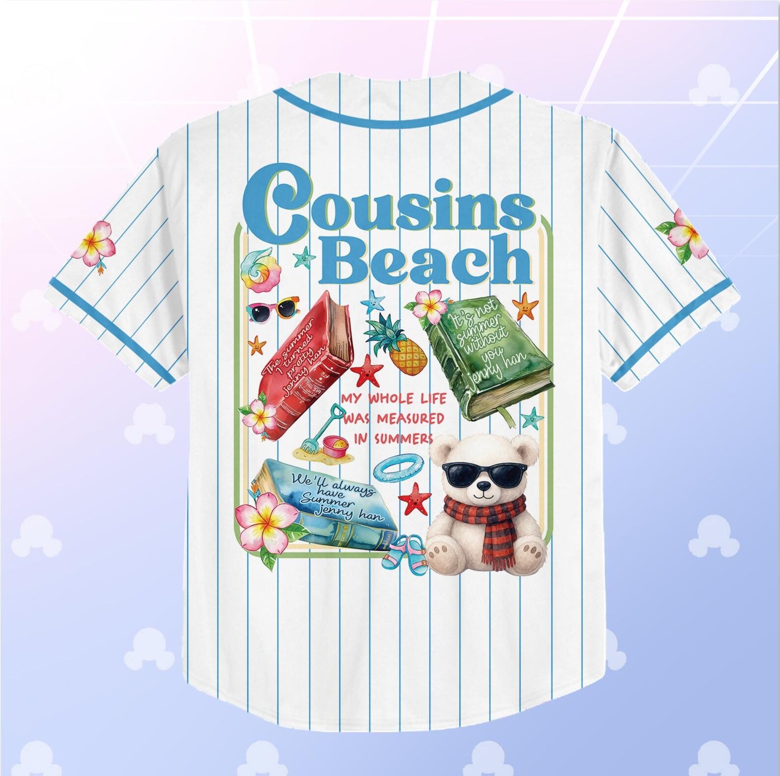 Team Conrad Junior Mint Bear Baseball Jersey, Cousins Beach TSITP Jersey, Summer Beach Tee, Team Conrad Cousins Beach Jersey - Image 4