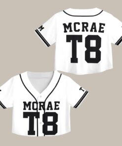 Alternative view of Tate Mcrae T8 Croptop Jersey, Tate Concert Clothes, T8 Mcrae Jersey