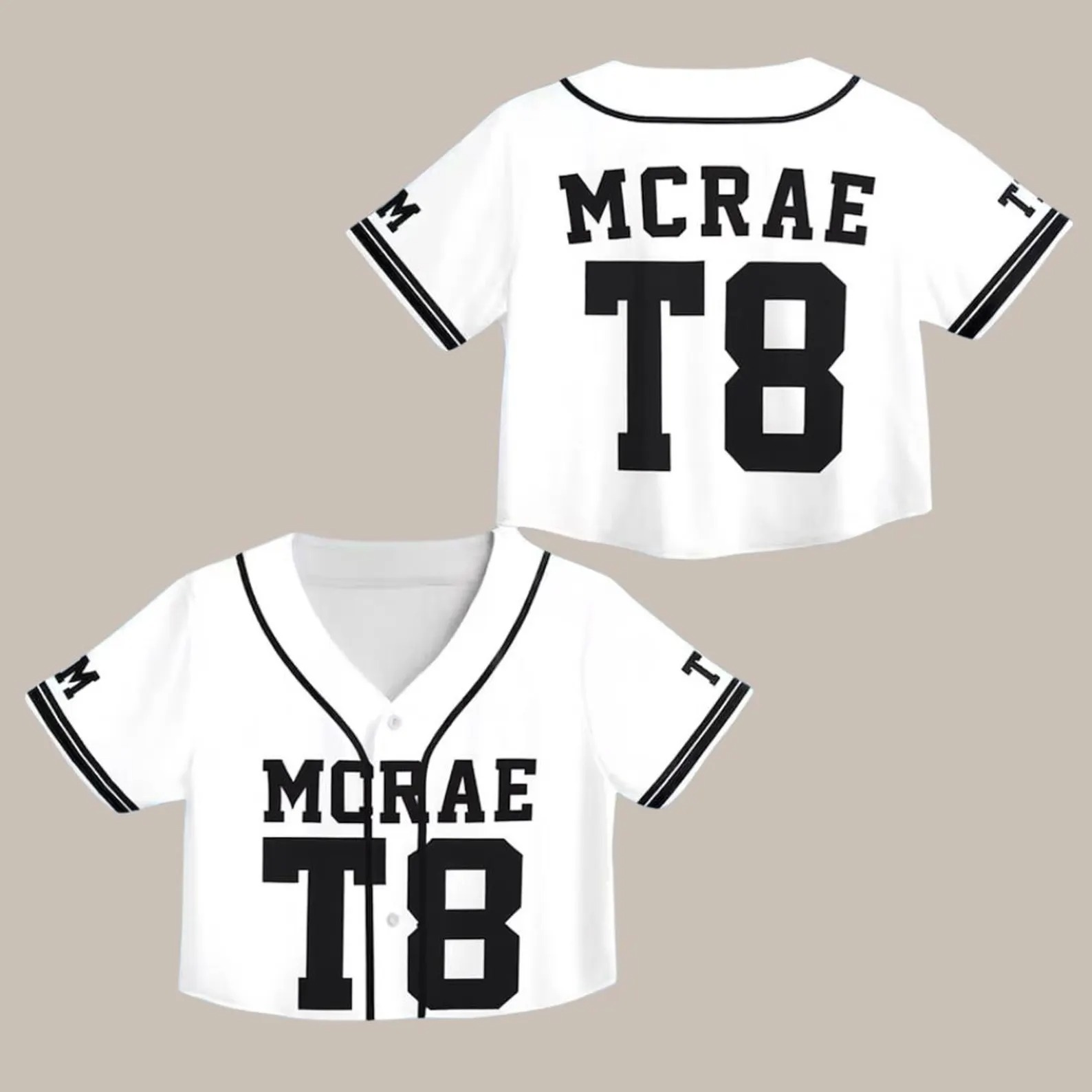 Tate Mcrae T8 Croptop Jersey, Tate Concert Clothes, T8 Mcrae Jersey - Image 2