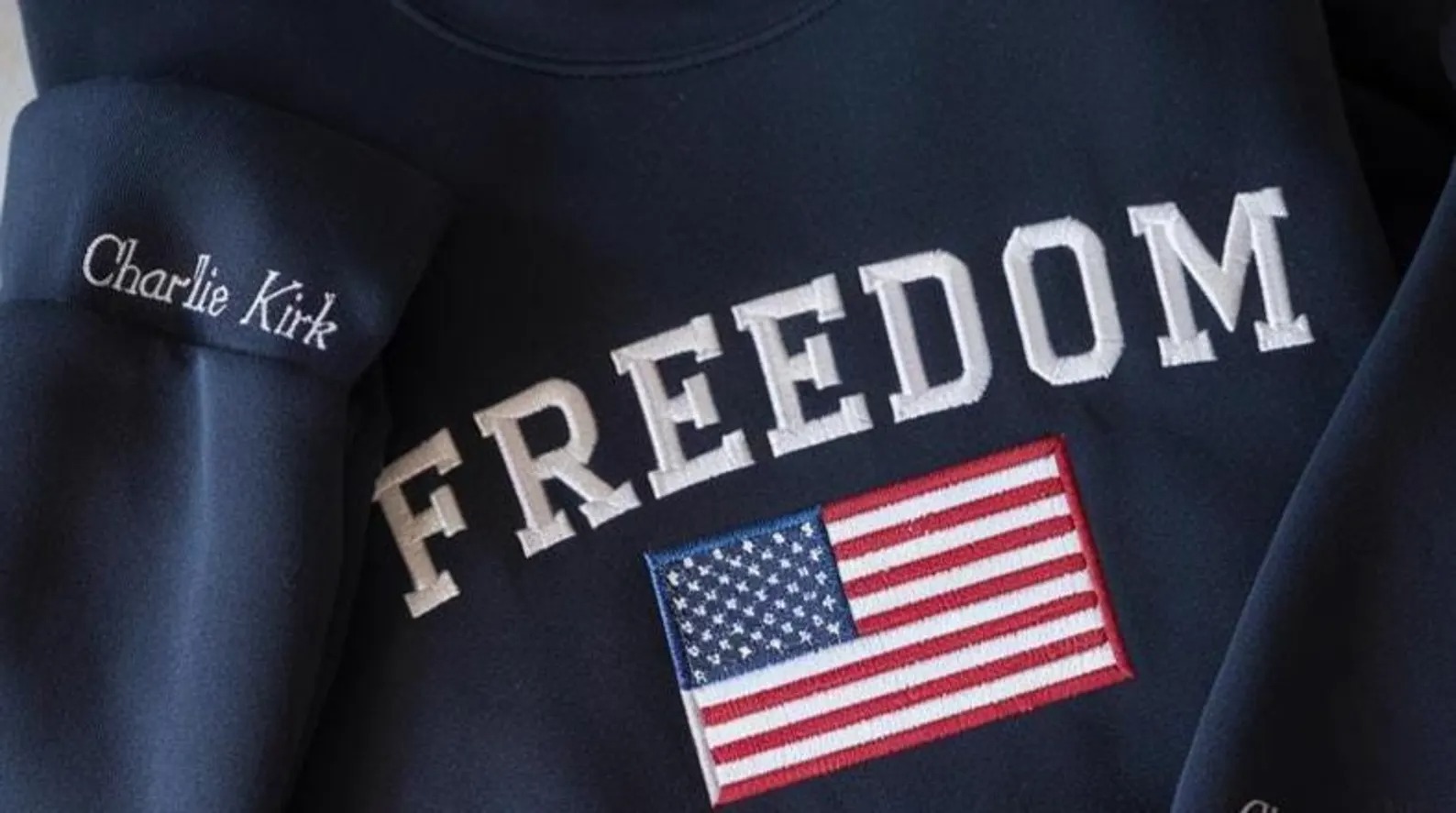 Embroidered Charlie Kirk Freedom Sweatshirt, Charlie Kirk Shirt, Charlie Kirk Freedom Sweatshirt - Image 2