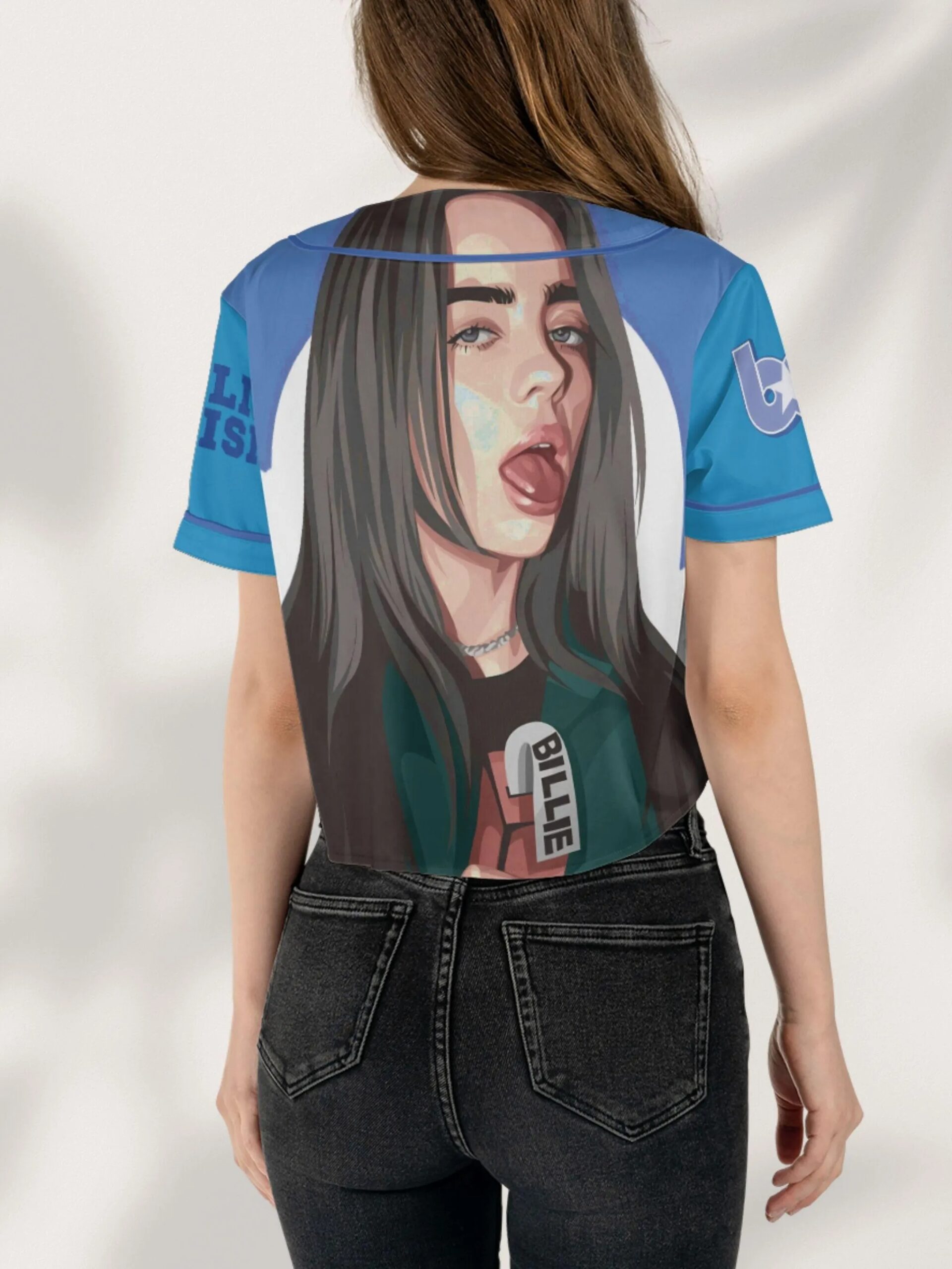 Billie Eilish Crop Top Baseball Jersey: Hit Me Hard and Soft Concert Outfit - Image 5