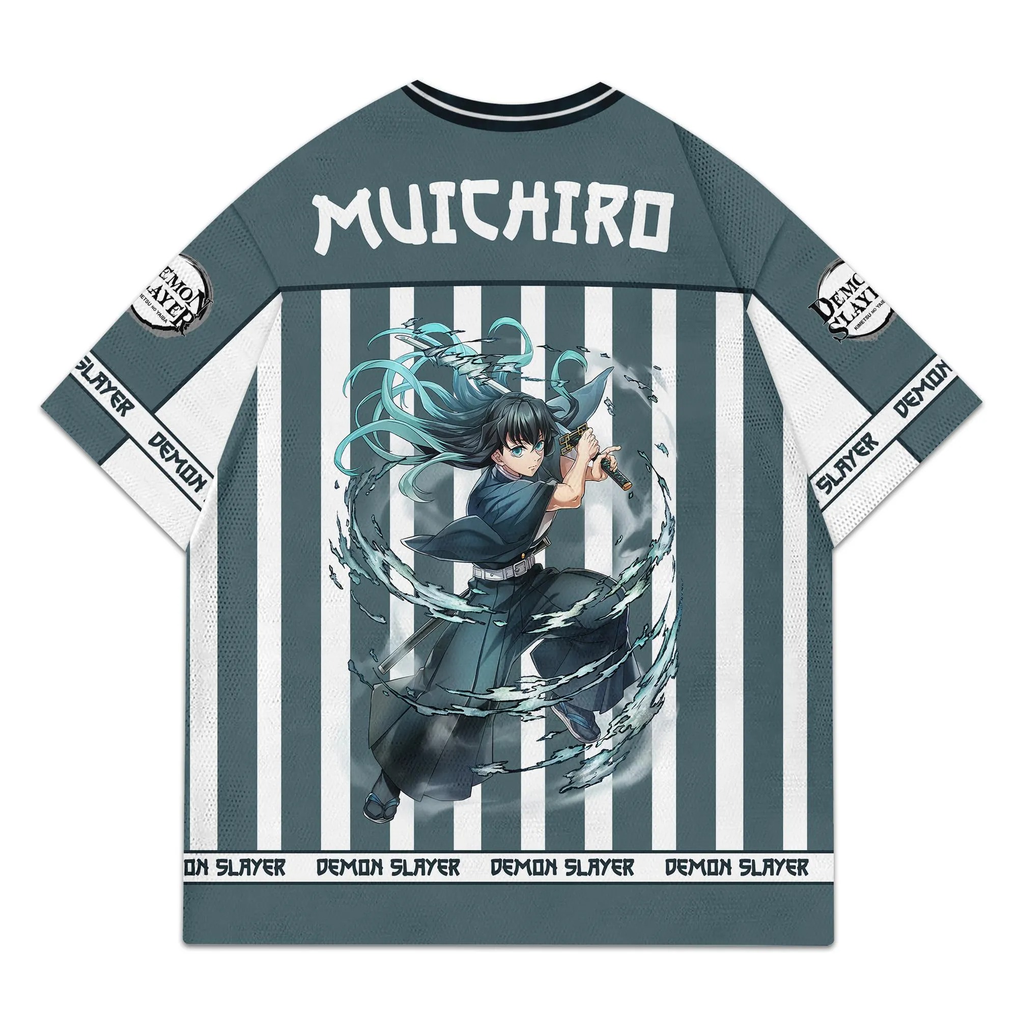 Anime Muichiro Print Football Jersey, Unisex Shirt Gift For Him, Anime Lover, Demon Slayer Crewneck - Image 3