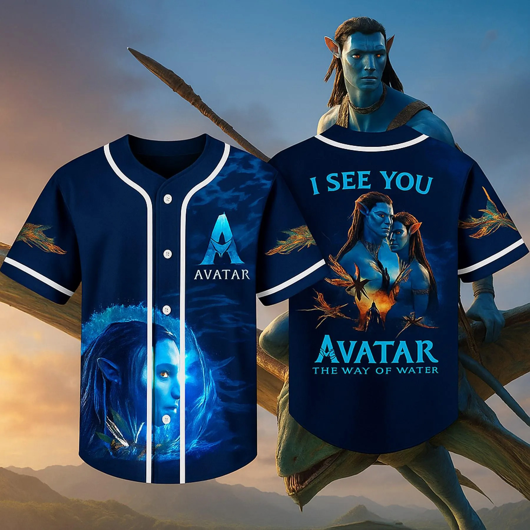 Avatar the Way of Water Jersey, Avatar Movie Baseball Shirt, Avatar Baseball Jersey, Fire and Ash, Avatar Movie