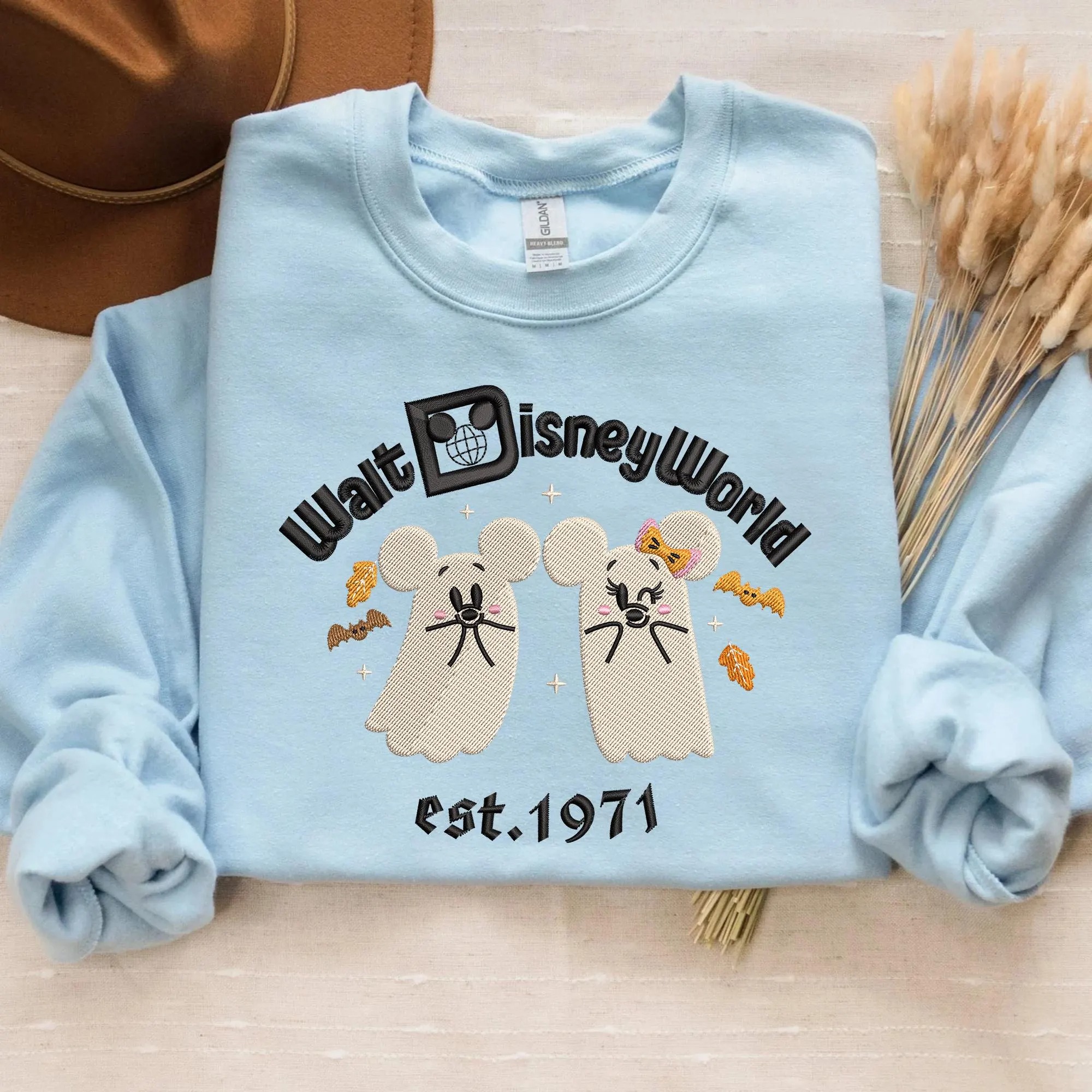 Halloween Cute Ghost Embroidered Sweatshirt,Cartoon Embroidered Shirt, Cartoon Character Hoodie - Image 4