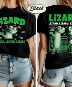 Alternative view of Two Sided Elio Lizard Meme Shirt, Weirdcore Lizard Shirt, Funny Lizard Meme, Elio Lizard Bootleg Shirt, Lizard Lovers Shirt