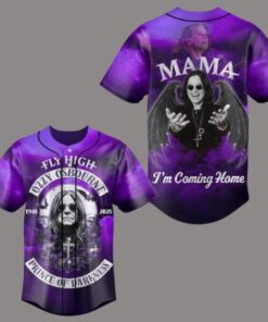 Ozzy Osbourne Memorial Baseball Jersey – RIP 1948–2025 Gothic Rock Tribute Shirt