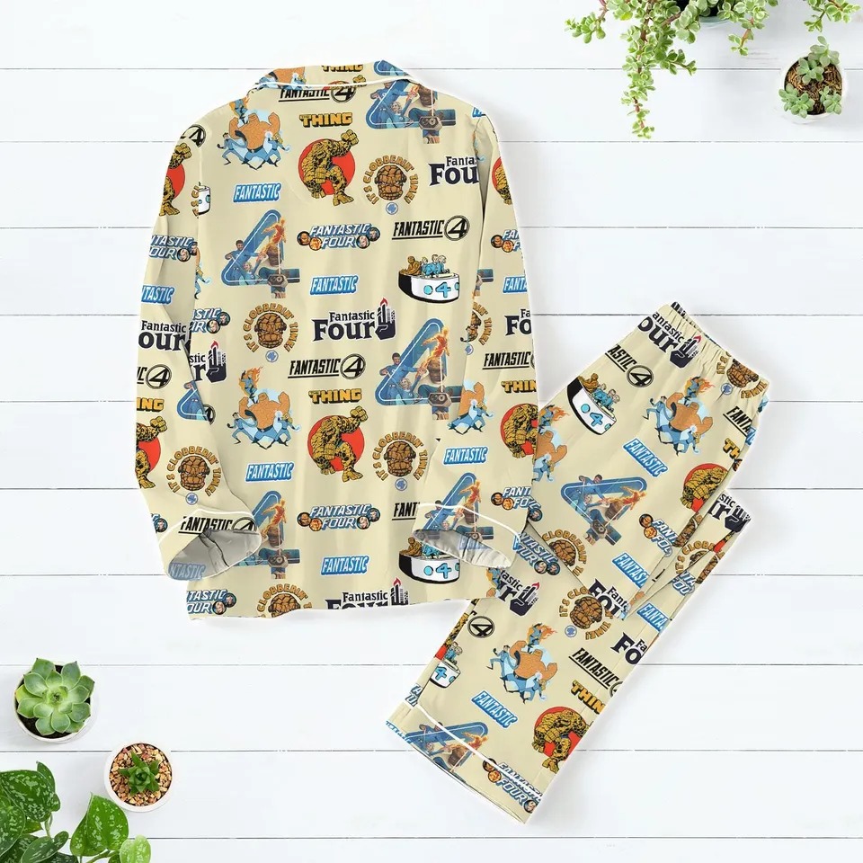 Custom Color Fantastic Four First Steps Pajamas Set, Fantastic Four Character Women Pajamas, Fantastic 4 Holiday Pajamas - Image 7