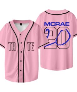 Custom color Tate McRae 20 Baseball Jacket Think Later Tour New Logo Merch Tee Women Men Fashion Casual Short Sleeve T-shirts