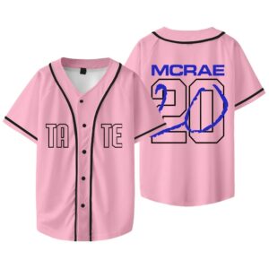 Custom color Tate McRae 20 Baseball Jacket Think Later Tour New Logo Merch Tee Women Men Fashion Casual Short Sleeve T-shirts