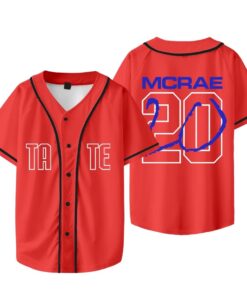 Alternative view of Custom color Tate McRae 20 Baseball Jacket Think Later Tour New Logo Merch Tee Women Men Fashion Casual Short Sleeve T-shirts