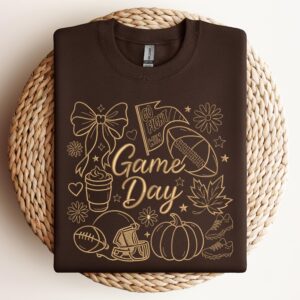 Embroidered Football Game day Shirt, Tis The Season Shirt, Embroidered Fall Shirt