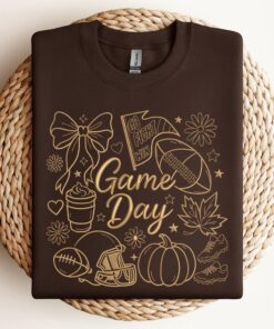 Embroidered Football Game day Shirt, Tis The Season Shirt, Embroidered Fall Shirt