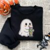Embroidered Alani Ghost Embroidered Sweatshirt, Funny Halloween Ghost Sweater, Spooky Season Embroidery Shirt