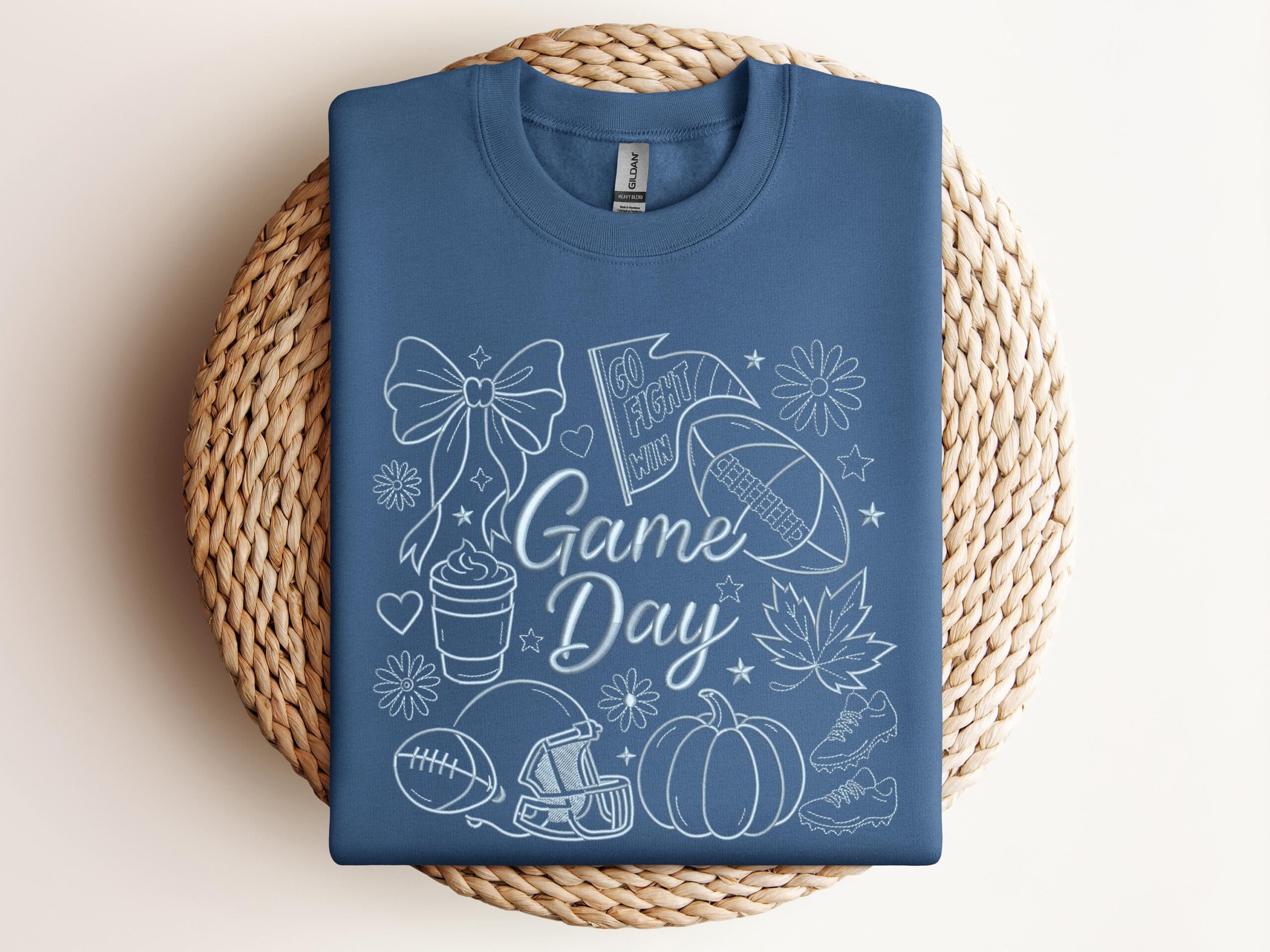 Embroidered Football Game day Shirt, Tis The Season Shirt, Embroidered Fall Shirt - Image 5