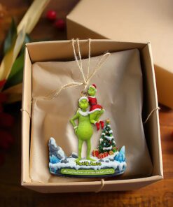 Alternative view of Funny Green Monster Acrylic Christmas Ornament: Personalized Romantic Gift