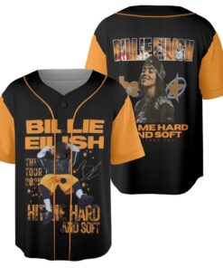 Billie Eilish Hit Me Hard And Soft Tour Baseball Jersey