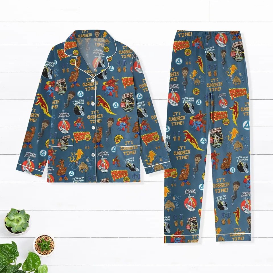 Custom Color The Fantastic Four First Steps Pajamas Set, Disney Fantastic 4 Women Pajamas, Marvel Studio Superhero Pajamas - Image 8