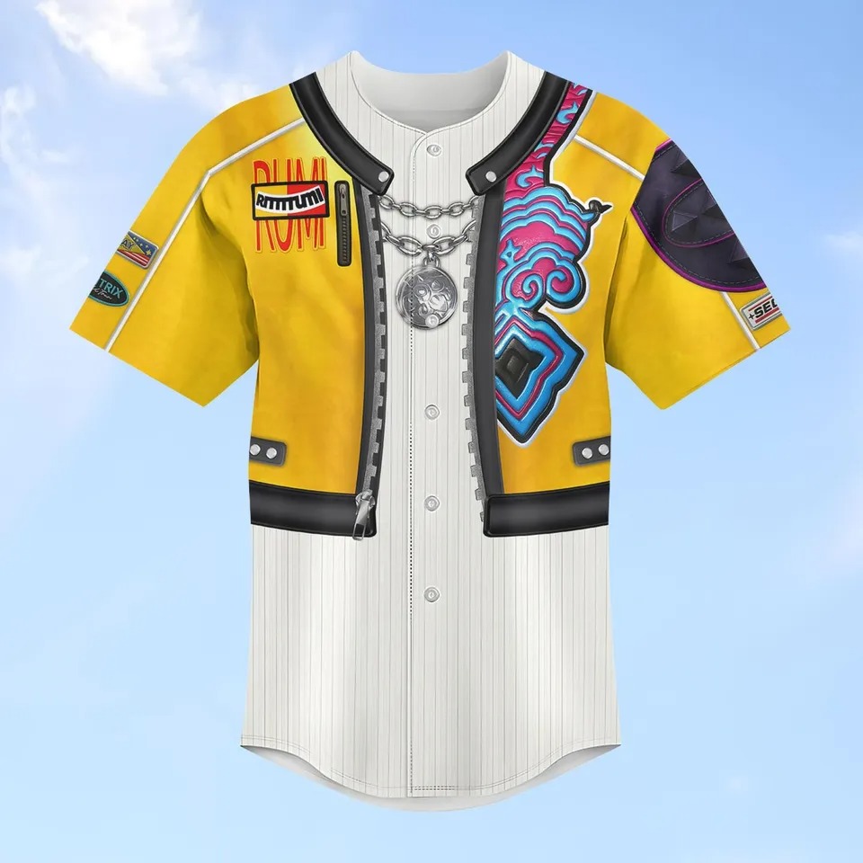 Rumi Huntrix Costume Baseball Jersey, Rumi Jersey Shirt, Kpop Demon Hunters Cosplay Baseball Shirt - Image 2