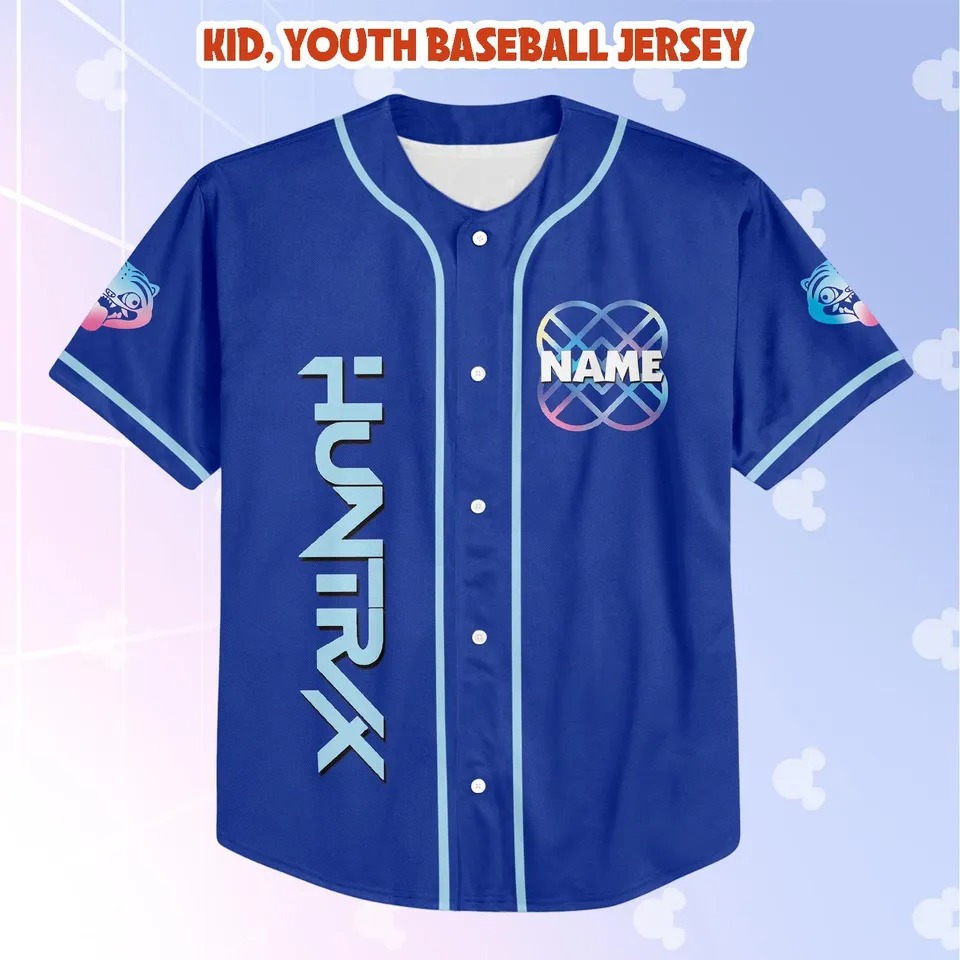 Custom Demon Hunter Tiger Baseball Jersey, Huntrix Hunter Kpop Shirt, Custom Kpop Baseball Shirt - Image 2