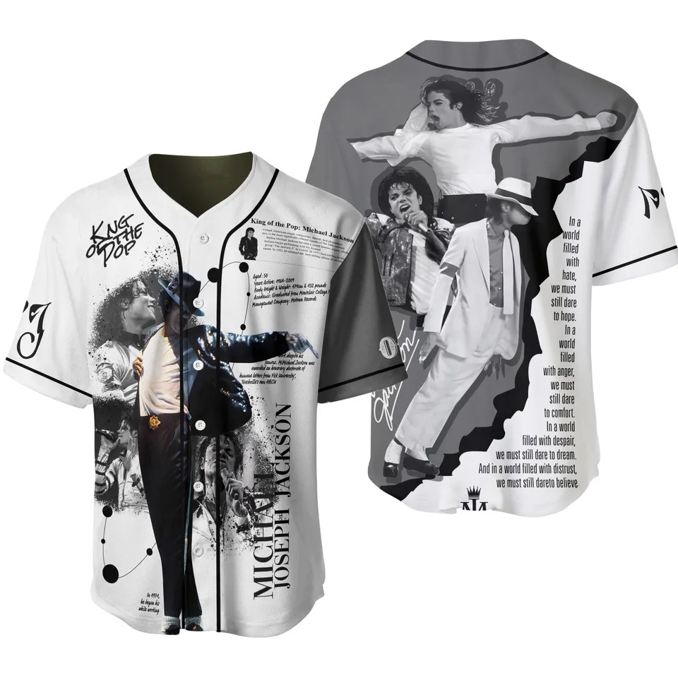 Personalized Michael Jackson 3D Jersey - King of Pop Tribute Shirt