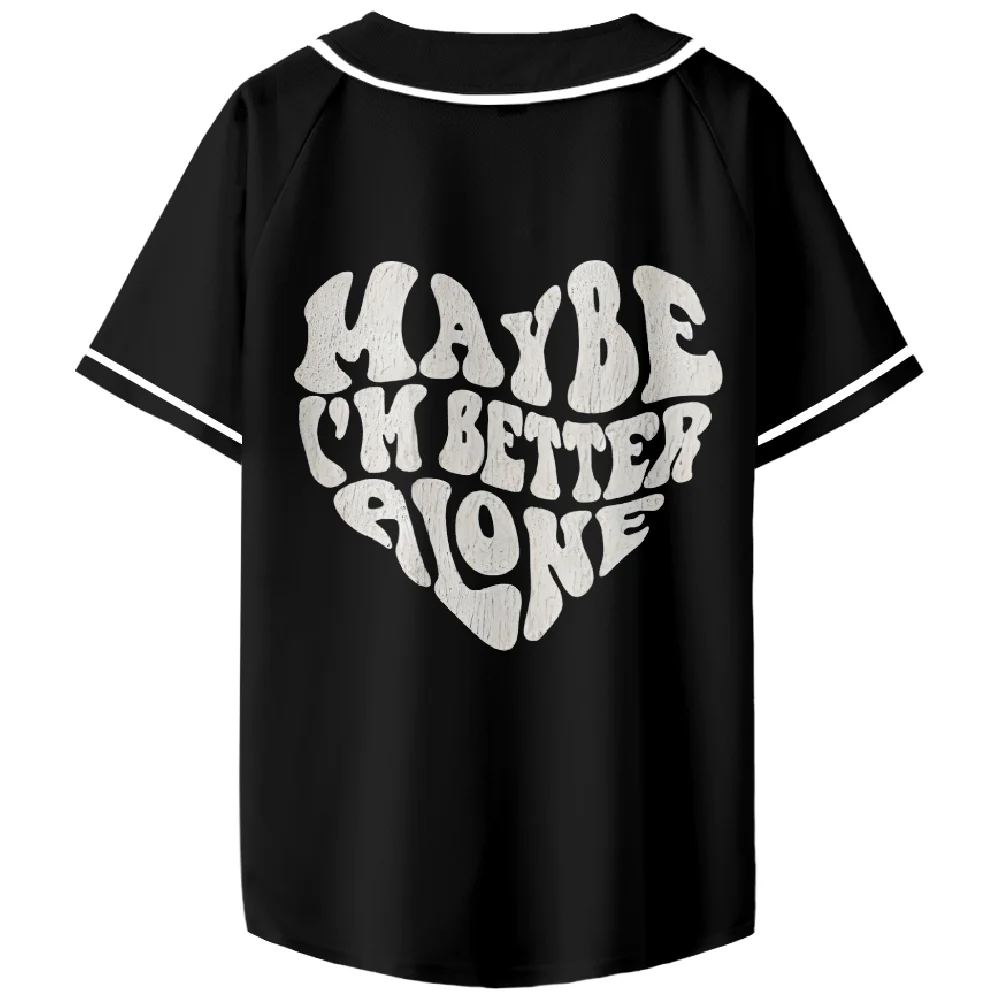 Custom Color Benson boone Merch Maybe I'm Better Alone Baseball Tee Men Women Summer T-Shirt Short Sleeve Shirts - Image 3