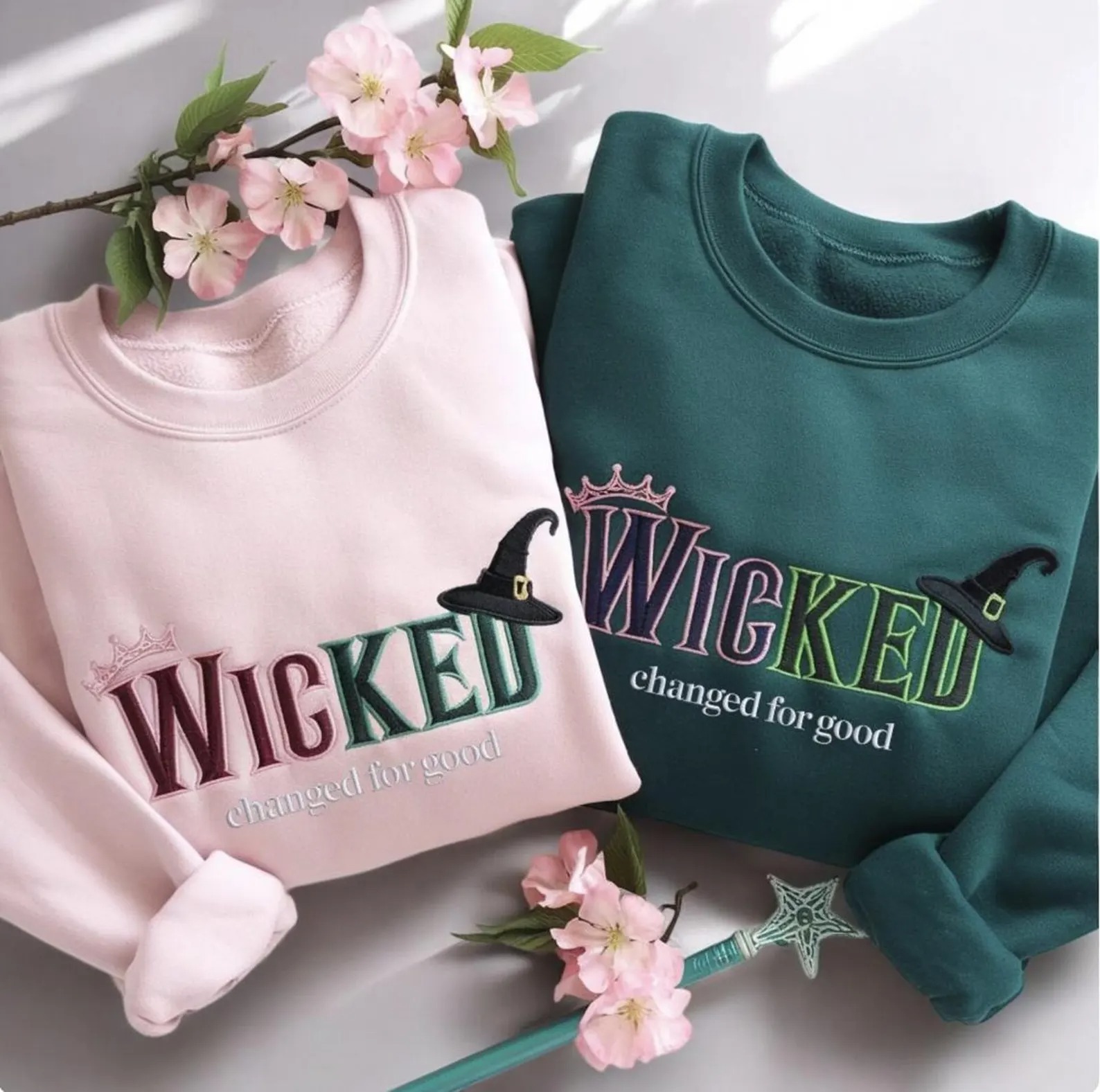 Embroidered Wicked Sweatshirt, Defying Gravity Shirt, Wicked Sweatshirt