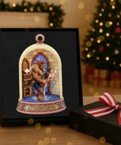 Alternative view of Belle And Beast Mischievous Christmas Ornament, Beauty And The Beast Funny Ornament