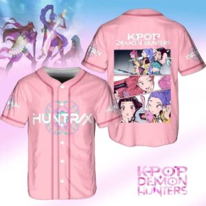 Kpop Huntrix Baseball Jersey Shirt, Kpop Demon Hunters Baseball Jersey