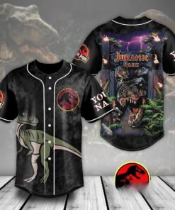 Jurassic Park Must Go Faster Personalized Baseball Jersey
