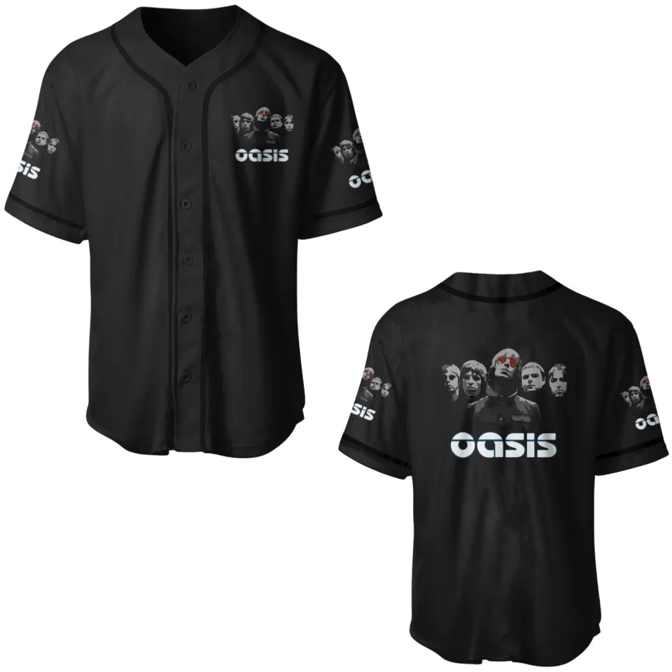 Oasis Band Merch Baseball Jerseys for World Tour 2025