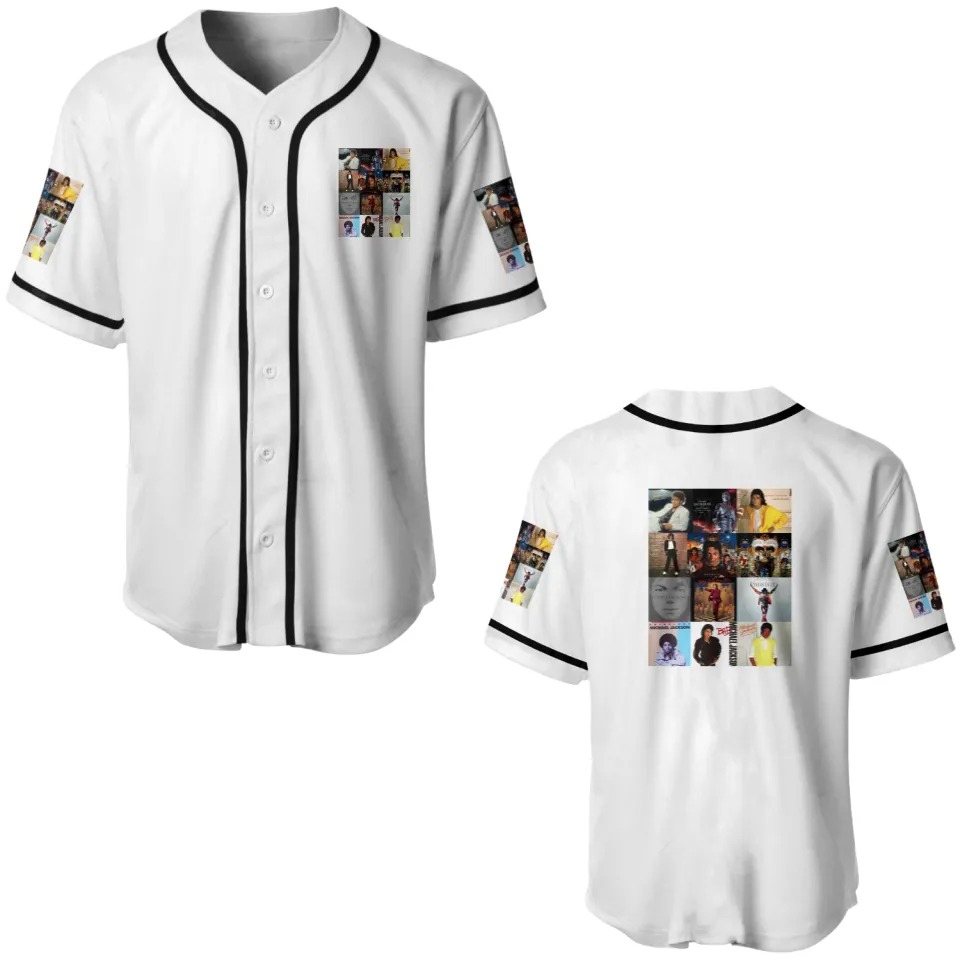 Custom Color The Michael Jackson Album Baseball Jerseys Men - Image 2
