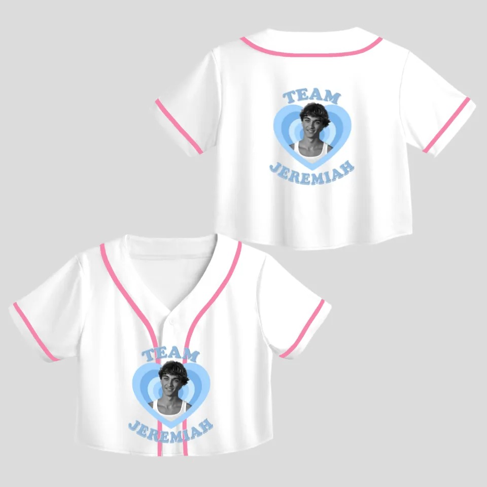 Team Jeremiah Crop Top Baseball Jerseys, The Summer I Turned Pretty Crop Top Baseball, custom color - Image 2