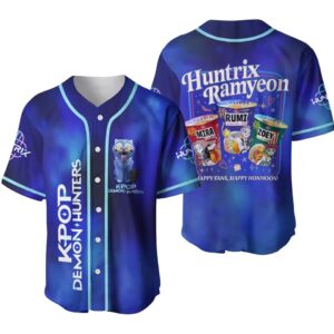 Huntrix Ramyeon Baseball Jersey, Kpop Demon Hunters Baseball Jersey