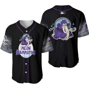 Moon Mammoth 2025 Season Black Baseball Jersey