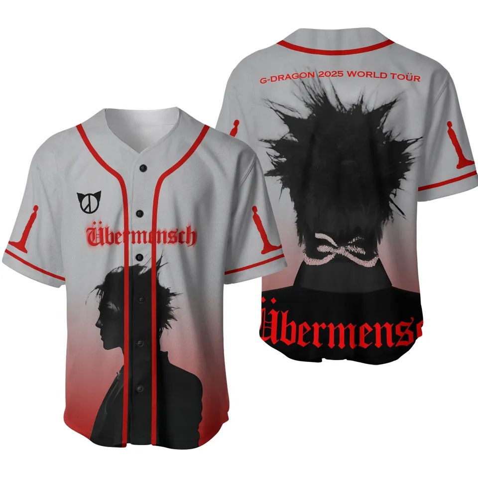 Ubermensch Gdragon Baseball Jersey, GDragon BigBang Jersey