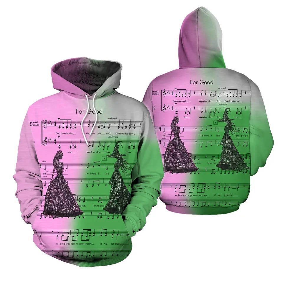 Wicked Hooded Glinda & Elphaba Hooded Movie Series Hoodie 3D