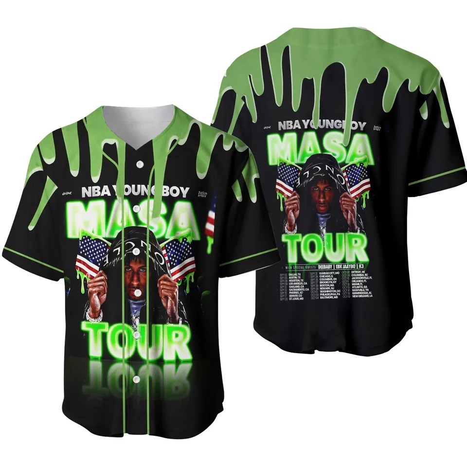 Youngboy Masa Tour Jersey, Rap Hip Hop Music Jersey Men