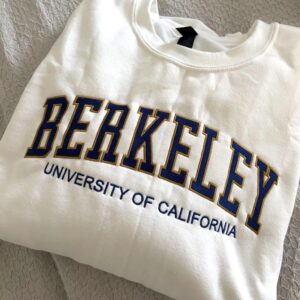 Custom Embroidered Sweatshirt - Custom Filled Embroidered Varsity Crewneck - College University Crewneck