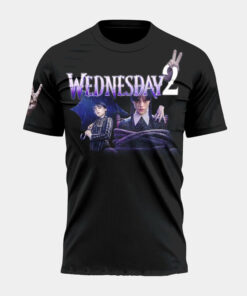 Alternative view of Wednesday TV Series Season 2 Premium 3D Shirt