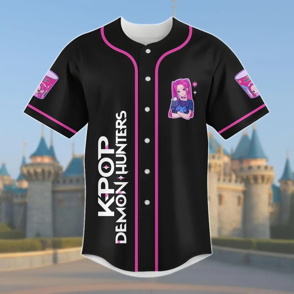 Mira Baseball Jersey, Kpop Huntrix Merch, Kpop Demon Hunter Baseball Shirt, Huntrix Shirt - Image 4