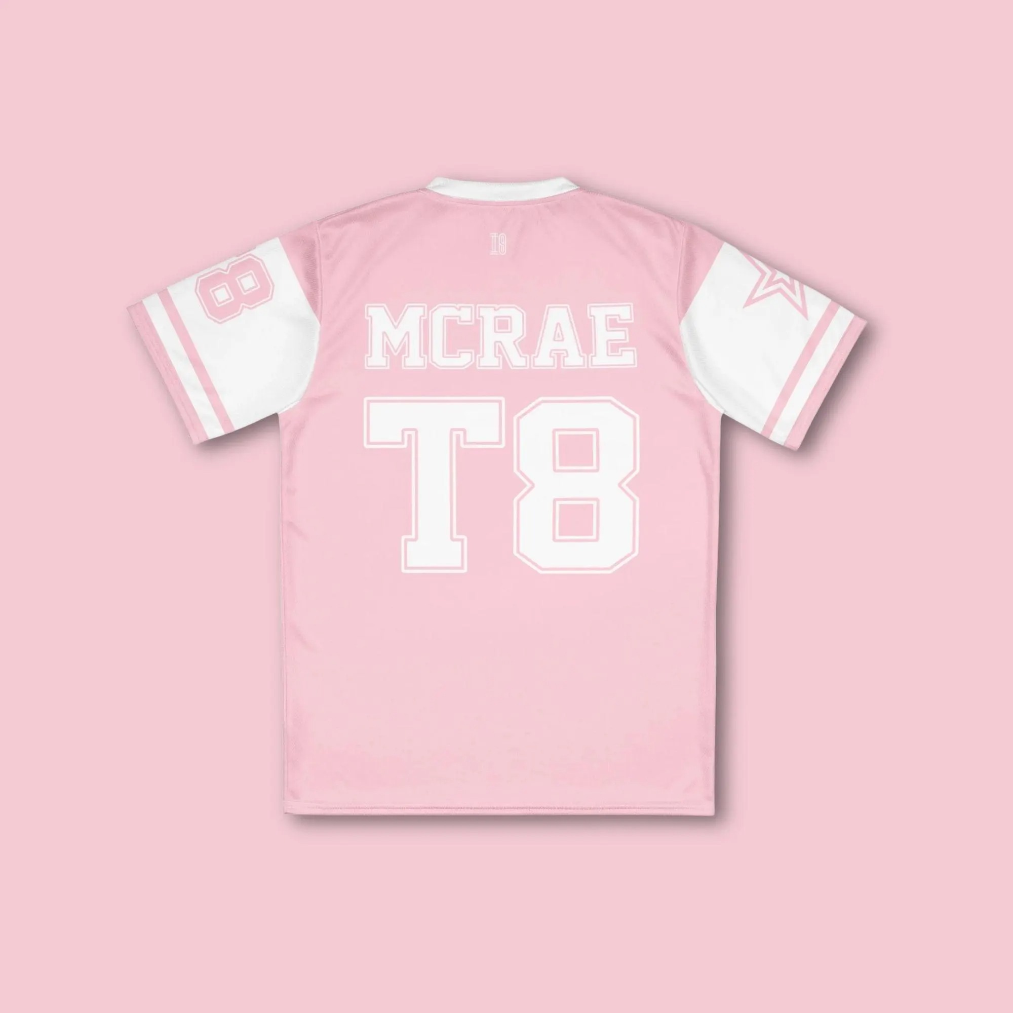Tate Mcrae Pink Football Jersey - T8 Concert Outfit - Image 3