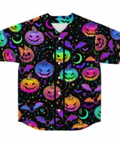 Colorful Halloween Baseball Jersey