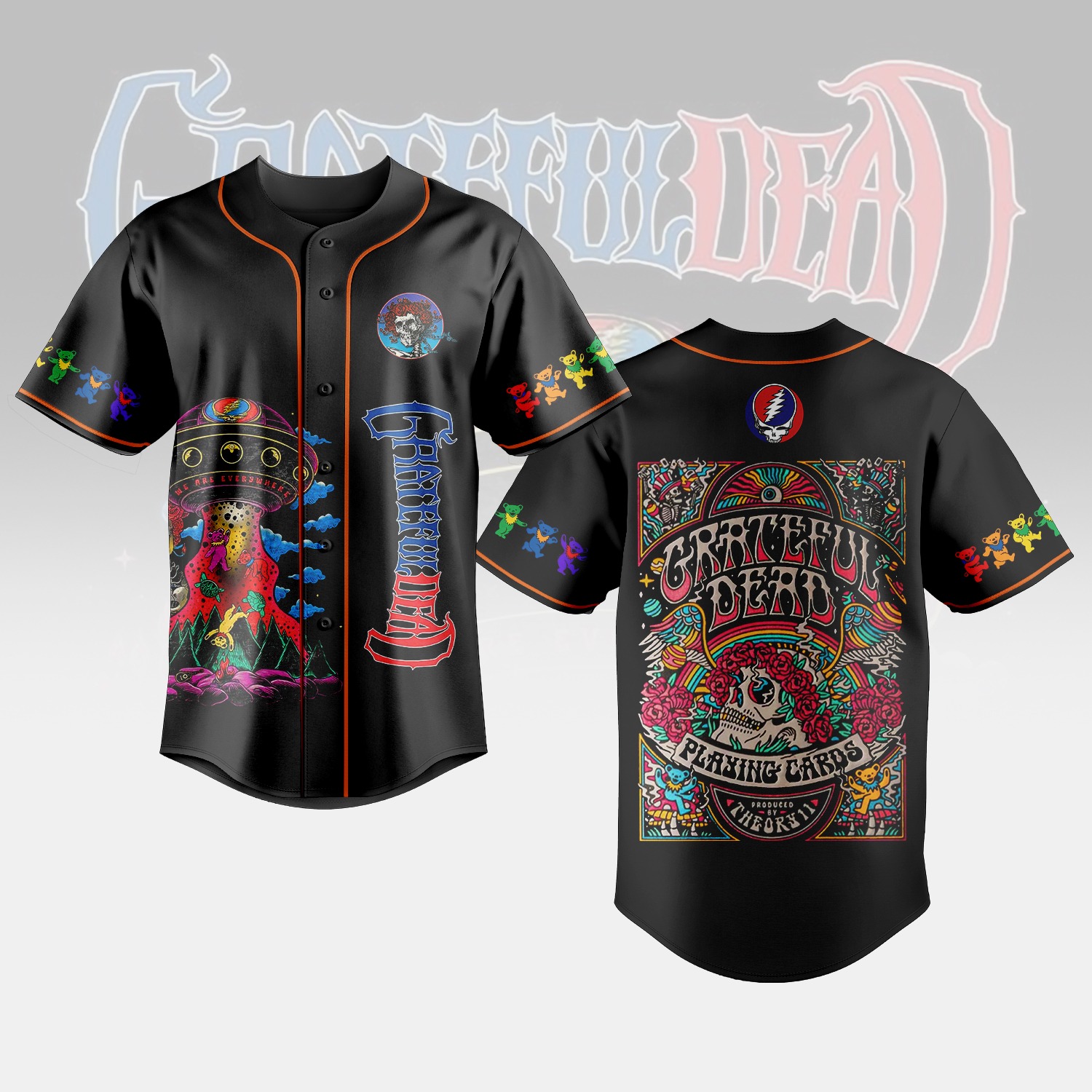 Grateful Dead Band Baseball Jersey For Fans