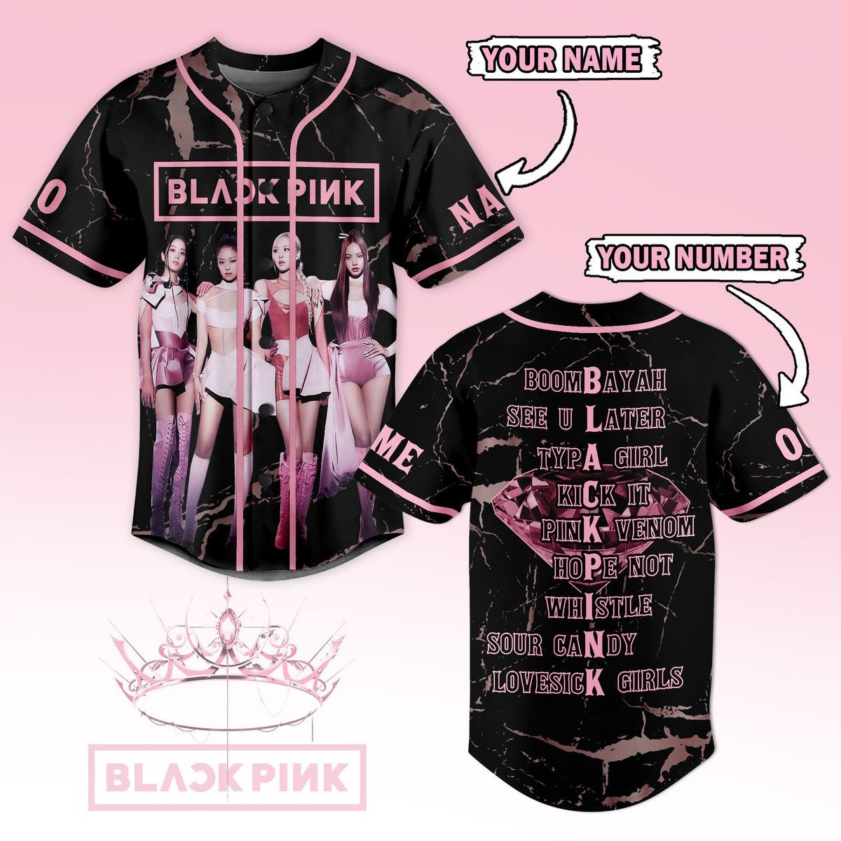 Blackpink Baseball Jersey For Fans, Music Tour 2025