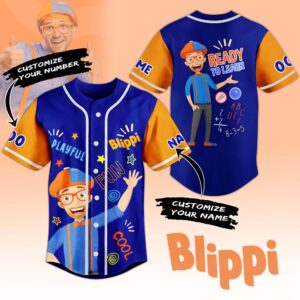 Blippi Ready To Learn Fun Cool Baseball Jersey For Fans