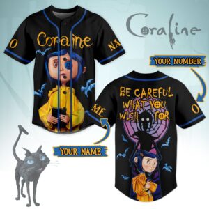 Coraline Baseball Jersey For Fans, Be Careful What You Wish Baseball Jersey