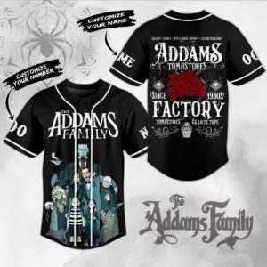 The Addams Family Tombstones Factory Baseball Jersey For Fans